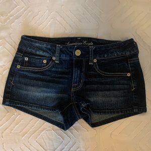 American Eagle dark wash jean shorts
